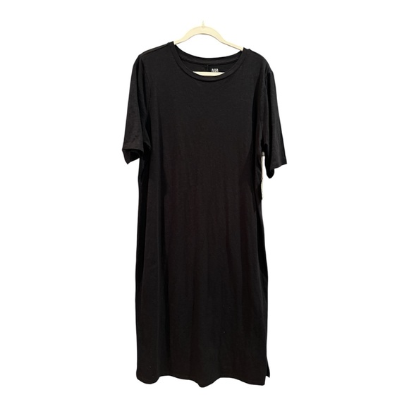 a.n.a Dresses & Skirts - a.n.a Black Side Slit Dress XXL NWT Stretch Cotton